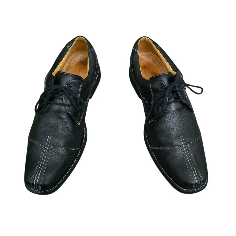 Sandro Moscoloni Shoes Mens Size 10 Black Leather Lace Up Oxfords
